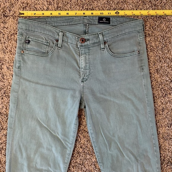 Adriano Goldschmied Jeans Womens 29R Green Stevie Slim Straight Ankle Low Rise - Picture 6 of 10